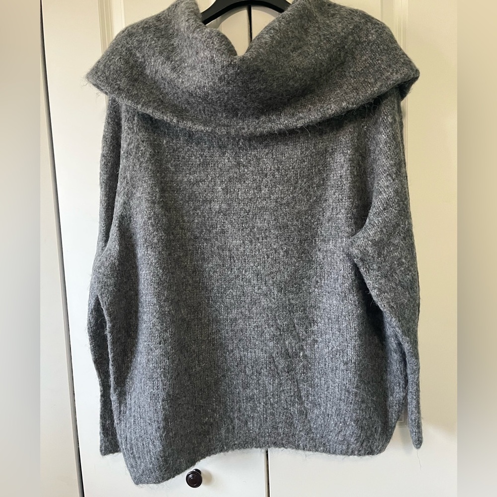 Dark gray off the shoulder sweater